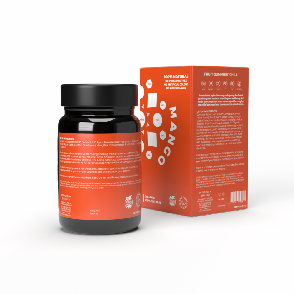 CBD Gummies "Chill" Mango - 1200mg - Billede 3