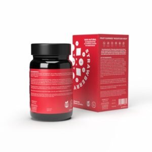 Billedet viser beholderen og emballagen til Mountain High CBD Gummies