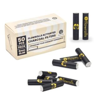 Flowrolls Aktivt Kul Filter 6mm Black – 50stk
