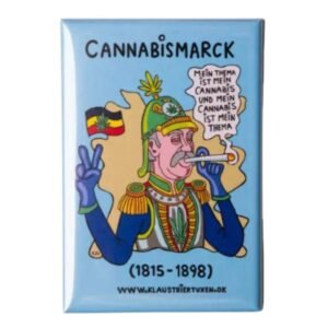 Magnet af Klaus Trier Tuxen af CannabisMarck i Blå
