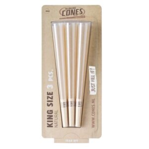 Natural Pre Rolled Cones - Brown King Size 3 stk