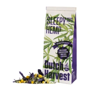 billedet viser Emballage og indhold af Hampete Sleepy fra Dutch Harvest