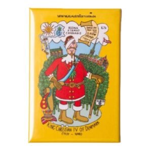 Magnet af Klaus Trier Tuxen af Kong Christian i Gul