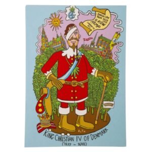 Postkort af Klaus Trier Tuxen af Kong Christian