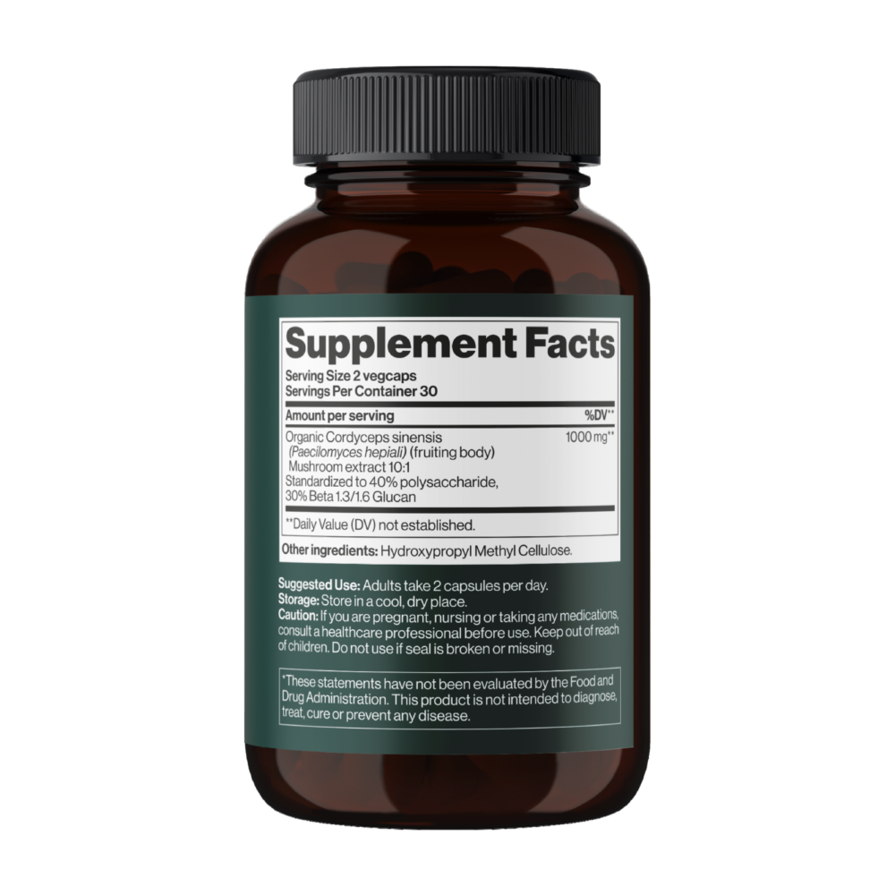 Cordyceps Ekstrakt - 60 Kapsler - Billede 3