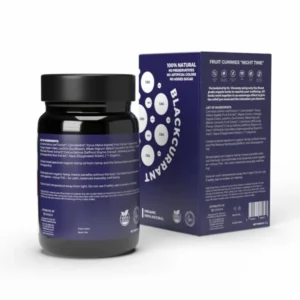 På billedet ser du bagsiden på vores CBD gummies fra Endoca, der står ingredienserne og alt hvad du skal vide om dem