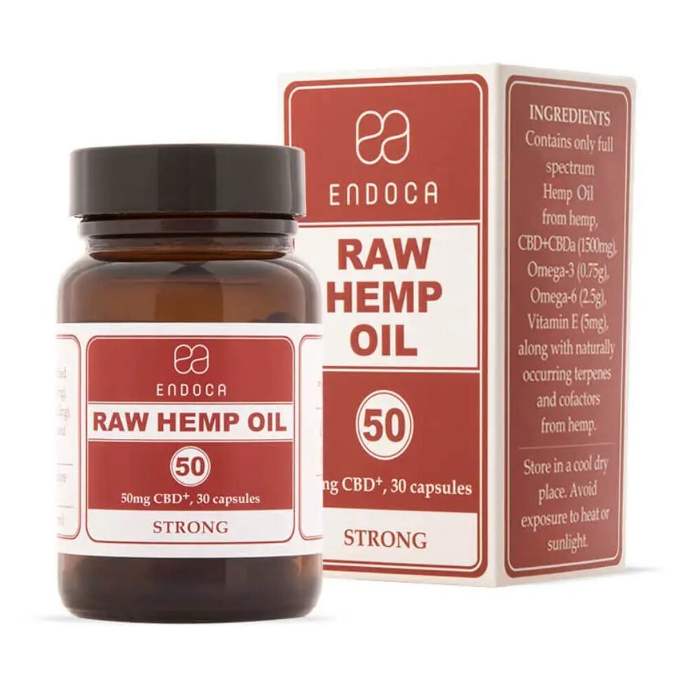 Raw Hemp Oil Strong - 30 Kapsler