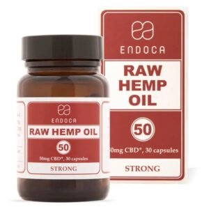 Raw Hemp Oil Strong - 30 Kapsler forside