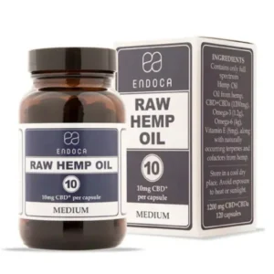 Raw Hemp Oil Medium 120 kapsler fra Endoca