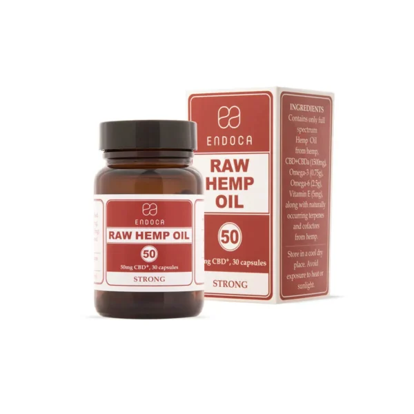 Endoca - Raw Hemp Oil Strong 30 Kapsler - Image 3