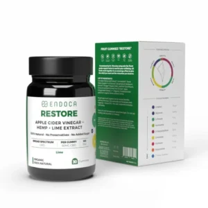 CBD Gummies "Restore" Lime - 1200mg | THC Fri fra Endoca