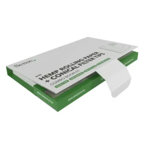 King Size Slim combo booklet set fra Sense med rullepapir og filter tips i grøn og hvid emballage.