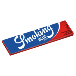 Billedet viser emballagen til vores Smoking Blue King Size Paper