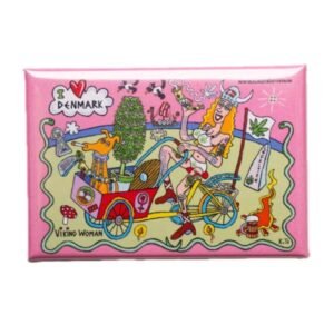 Magnet af Klaus Trier Tuxen af Viking Lady lyserød