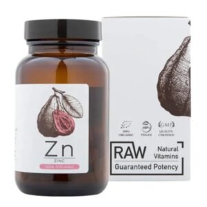 Billedet viser beholderen og emballagen til Organisk Zink