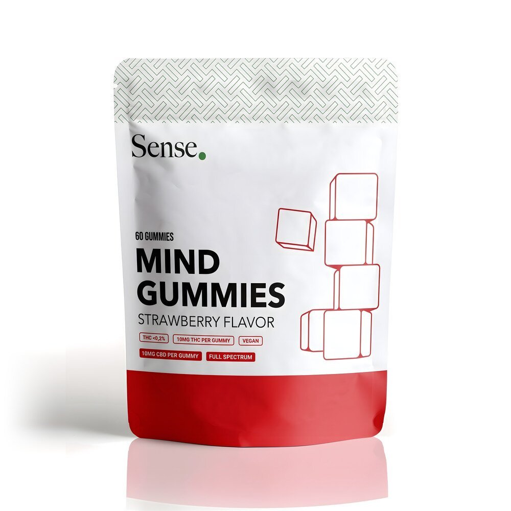 CBD Gummies 60 pakke i rød og hvid emallage