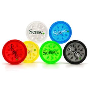 Sense plastik grinder 40 mm i klar, blå, gul, grøn, rød og sort – CBDanmark