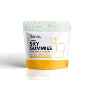 2 stk Sky CBD gummies i gul og hvid indpakning – CBDanmark